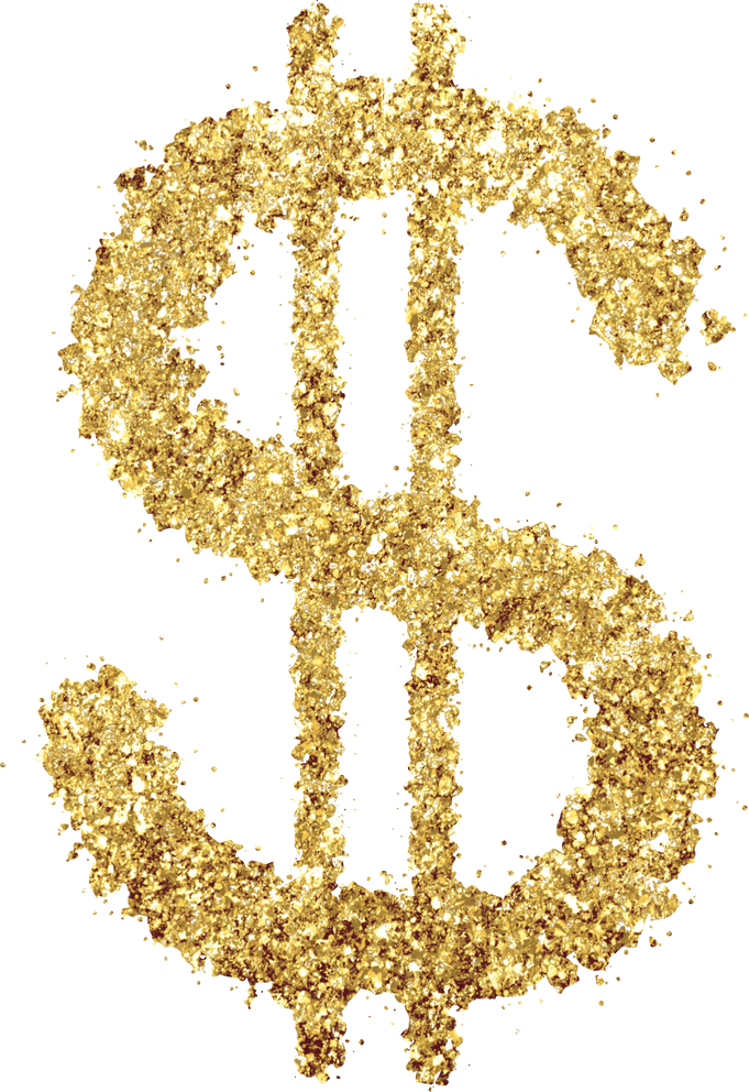 Dollar money gold glitter